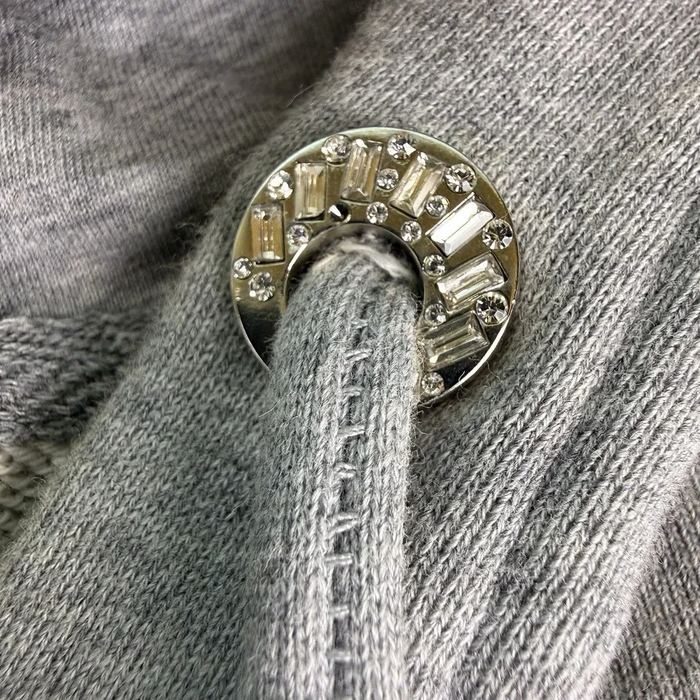 PHILIPP PLEIN Teddy Bear Sweatshirt Gray‎ RARE! Embellished Crystals